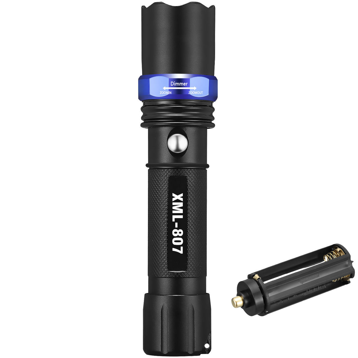High Brightness LED Tactical Flashlight with Zoom Adjustable Focus