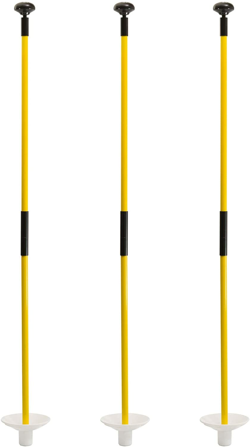 Golf Flagstick Set of 3 with Flags and Cups for Backyard or Course Use