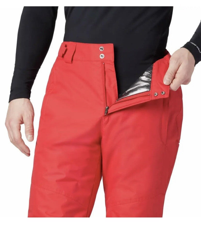 Columbia Men’s Mountain Snowboard Ski Pants - Extended Bugaboo IV, Red, 2XL