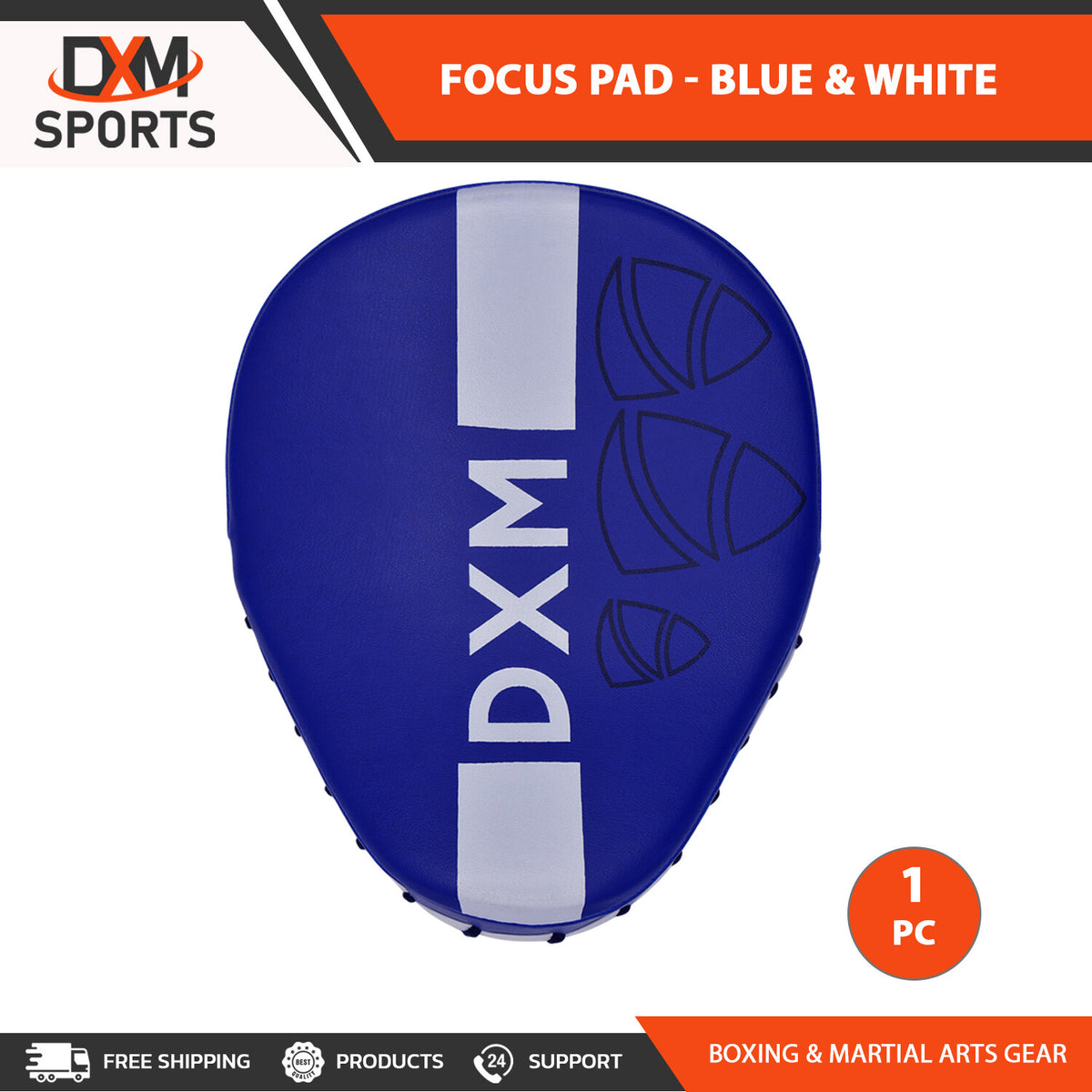 Boxing Focus Punch Mitts for MMA, Kickboxing, Muay Thai Training - Blue & White