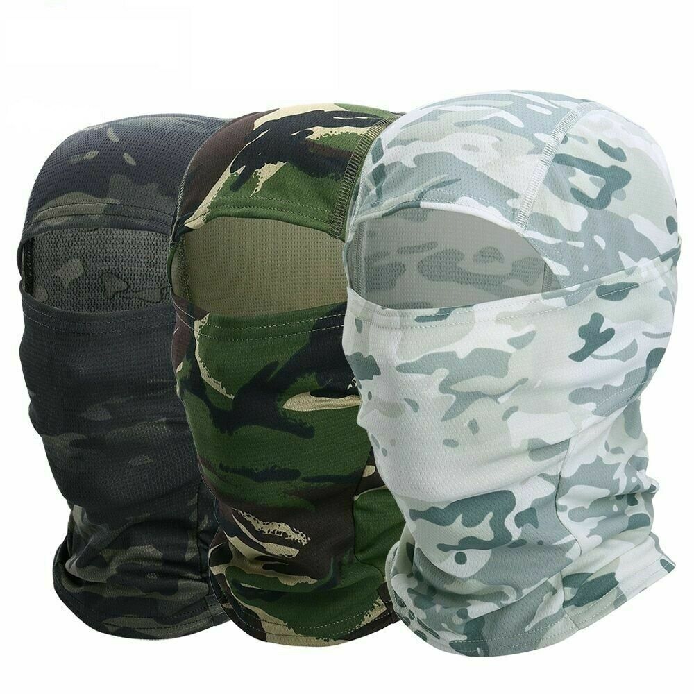 Military Camo Balaclava Mask Unisex Tactical Headwear for Outdoor Activities