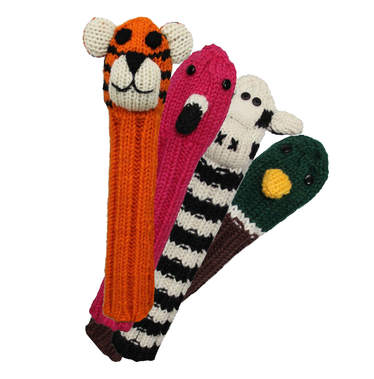 Golf Alignment Stick Cover Wool Animal Knit Golf Accessory Multiple Styles