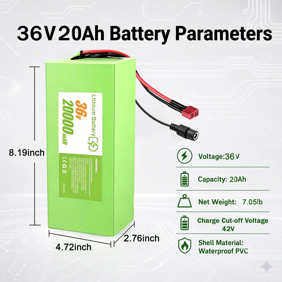 Electric Bicycle Battery Pack 36V 48V 52V 10Ah-30Ah for E-Bikes UL Certified