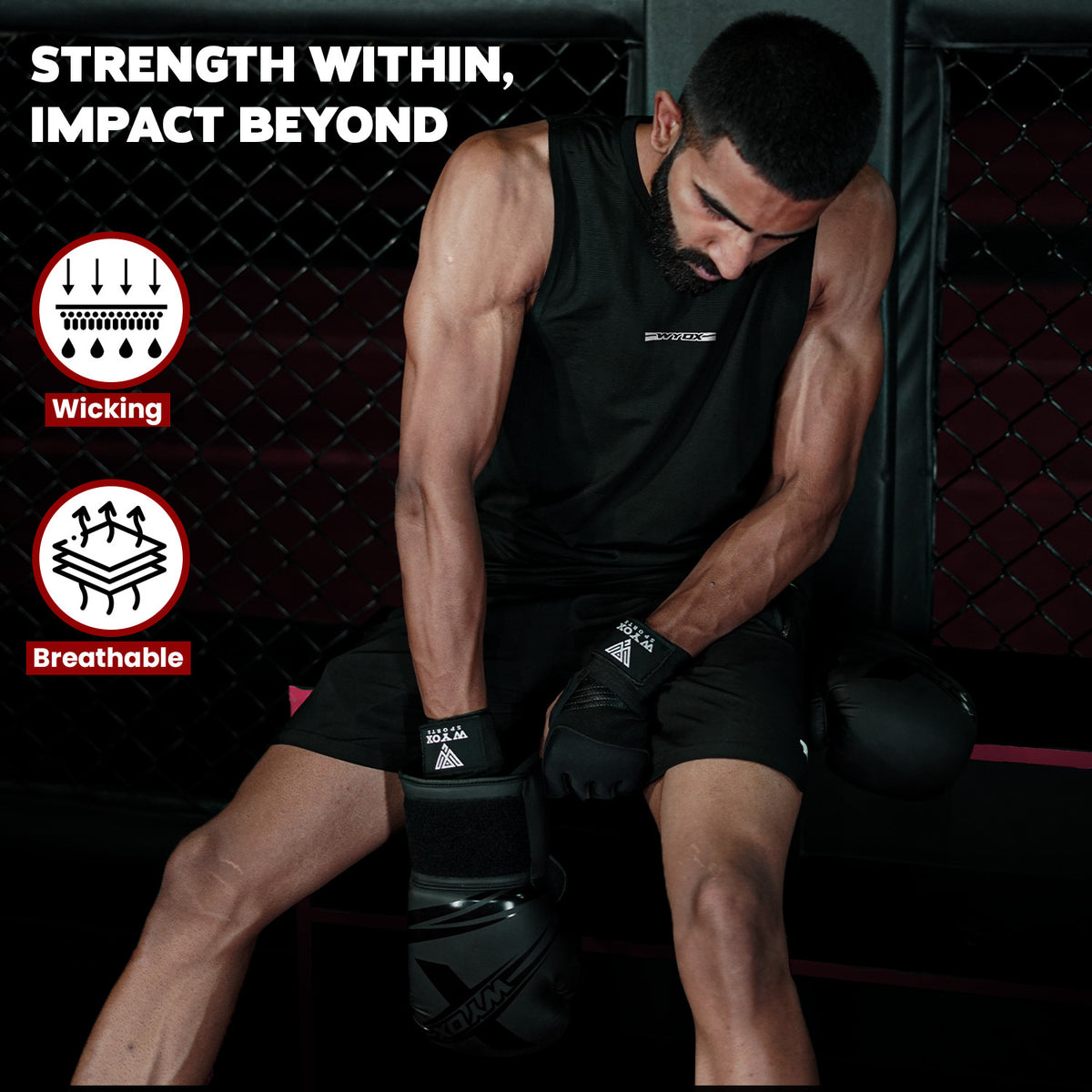 Boxing Gloves Set with Hand Wraps for Kickboxing MMA Training - Multiple Sizes & Weights