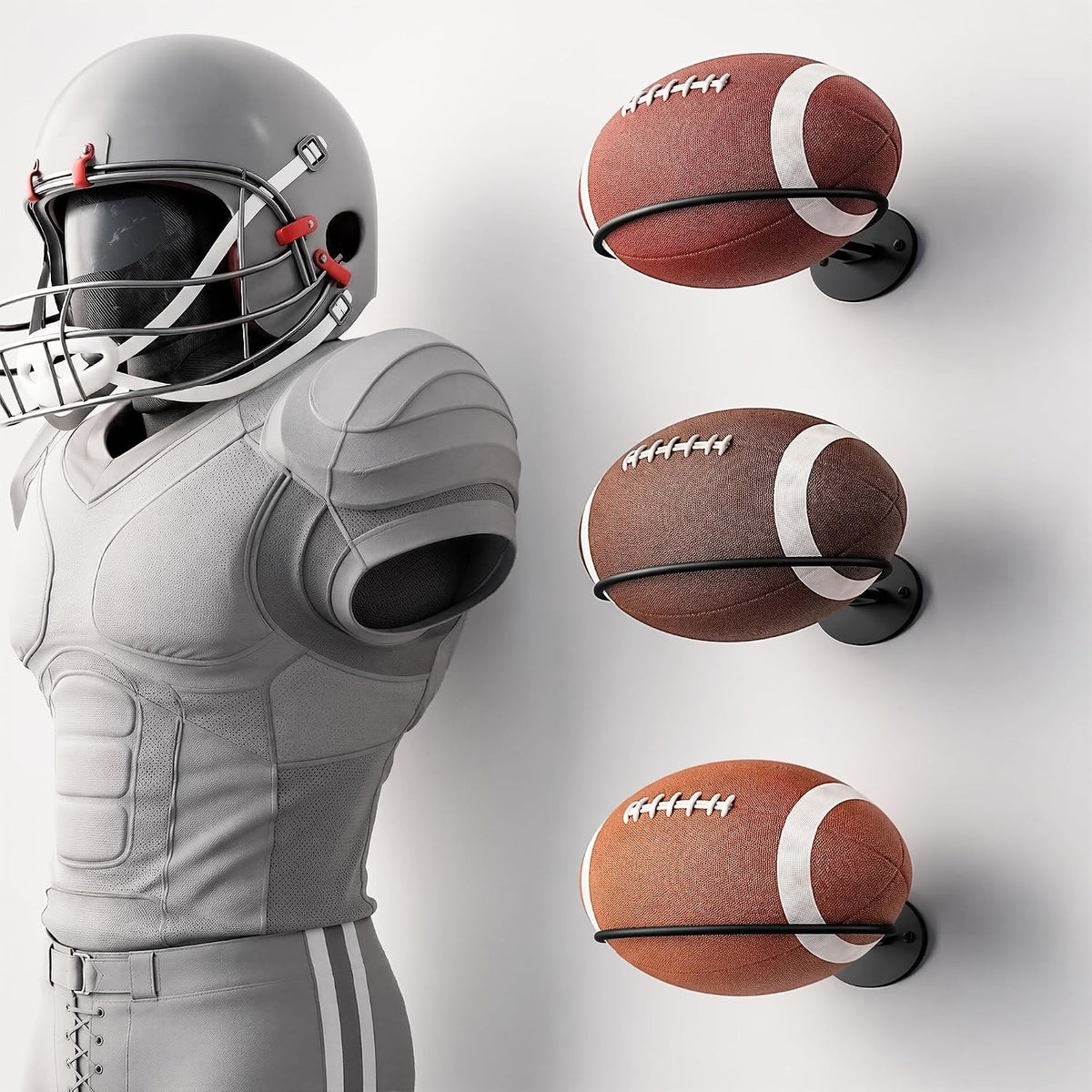 Football Wall Mount Display Case - Fits Official & Youth Balls