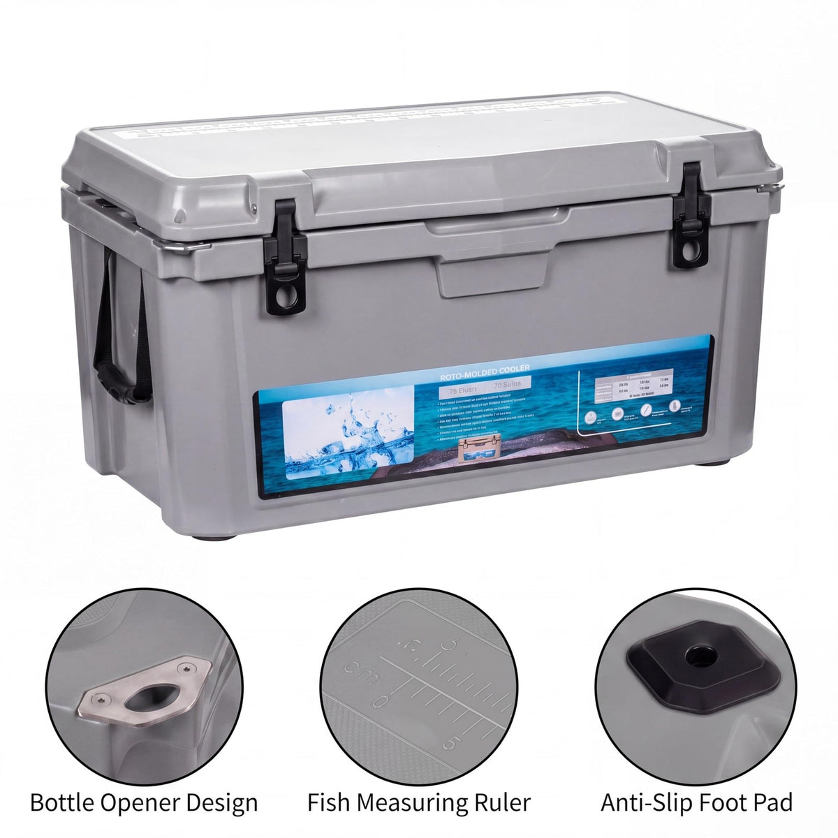 Extra Thick Insulation Camping Cooler - Multiple Sizes Keep Ice Up to 7 Days