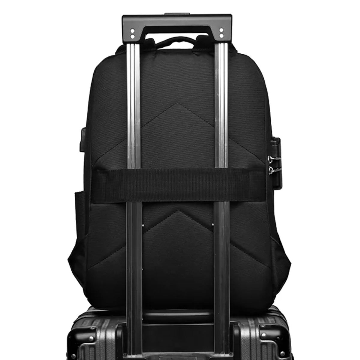 Motorcycle Hard Shell Water Resistant Backpack with Multiple Compartments