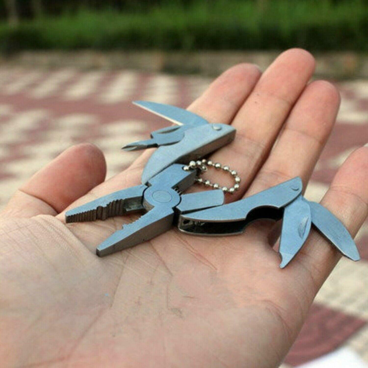 Mini Folding Multi Tool Pliers for Camping Fishing Travel Keychain