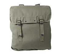 Olive Drab Canvas Jumbo Musette Bag with Adjustable Straps