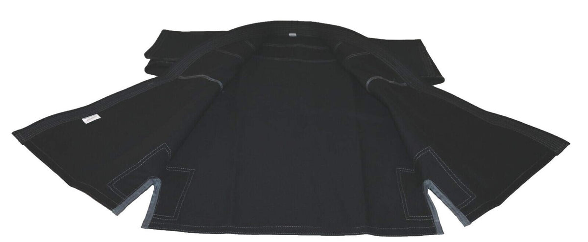Brazilian Jiu Jitsu Gi Uniform Set with Free Belt - Black and Gray