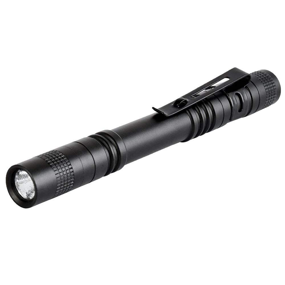 Mini LED Flashlight Pen Clip Set - Portable Waterproof Torch 5 Pack