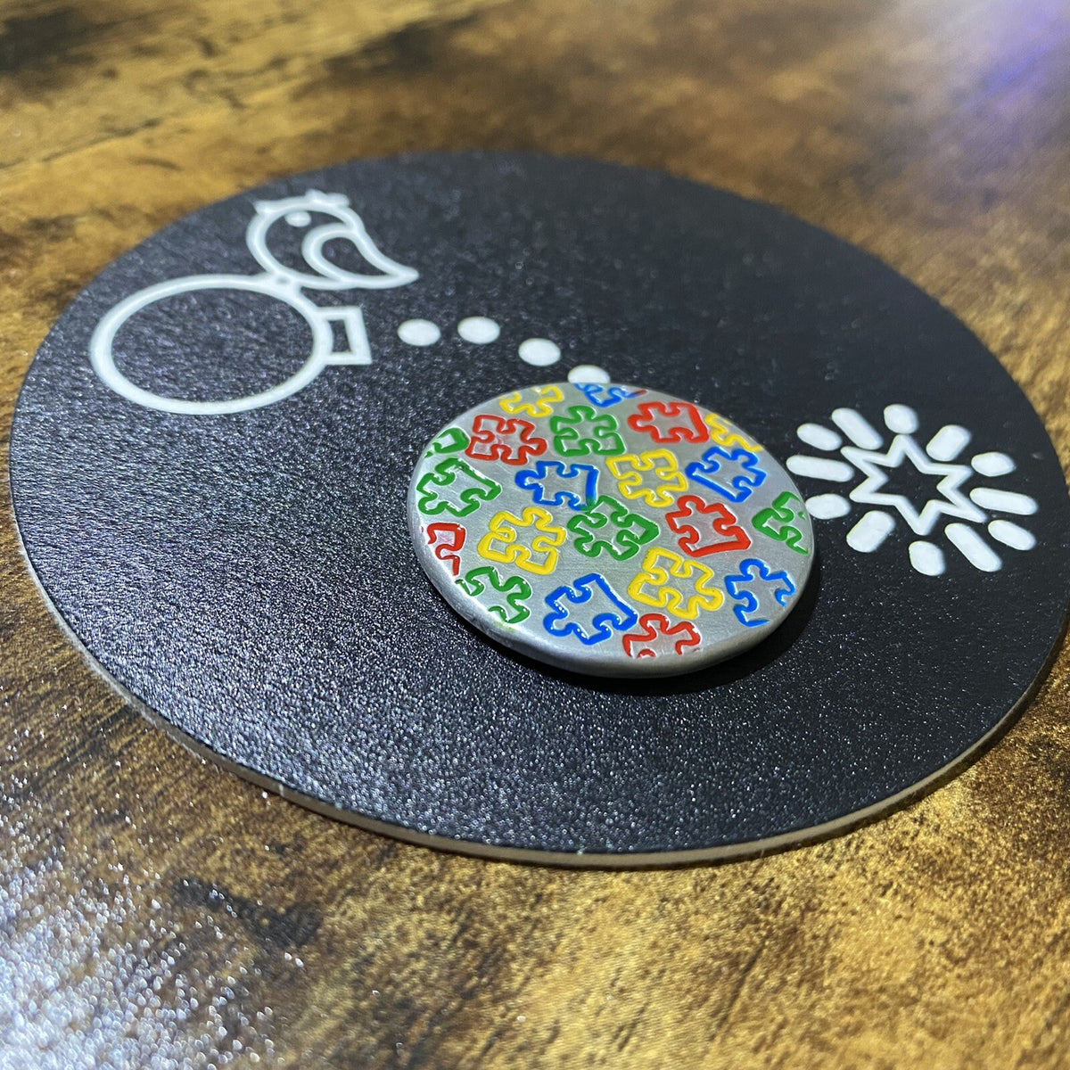 Custom Aluminum Golf Ball Marker - Handmade Autism Awareness Gift