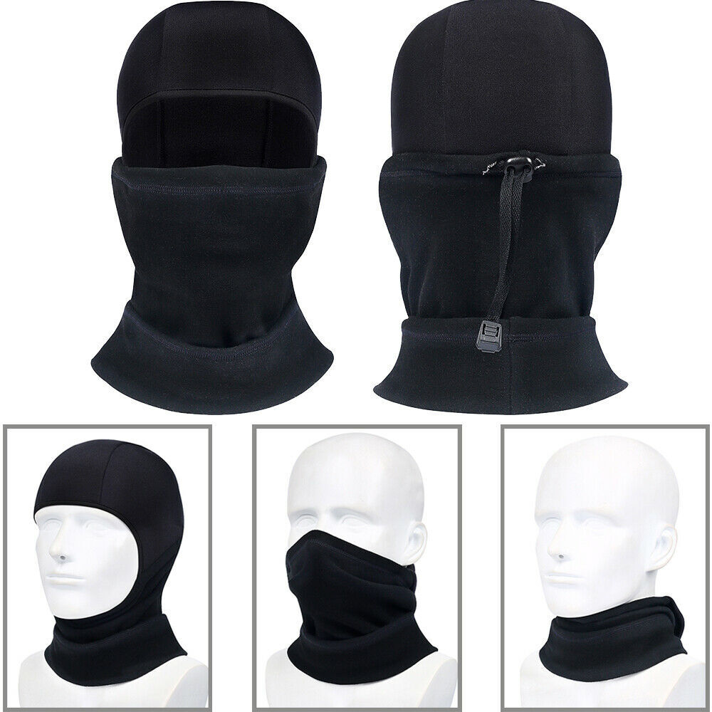Unisex Winter Balaclava Ski Mask with Adjustable Drawstring - Cold Weather Face Cover