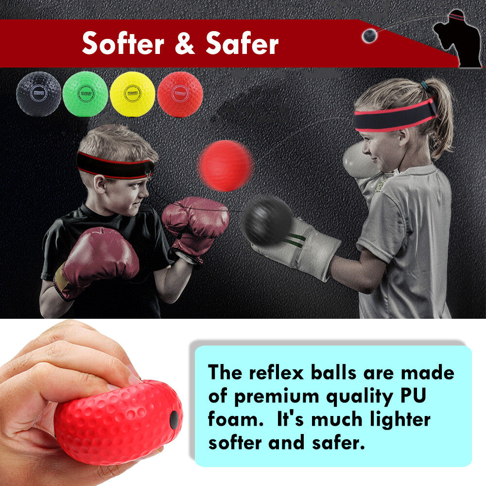 Reaction Ball Boxing Reflex Training Ball with Adjustable Headband for Reaction Speed & Coordination
