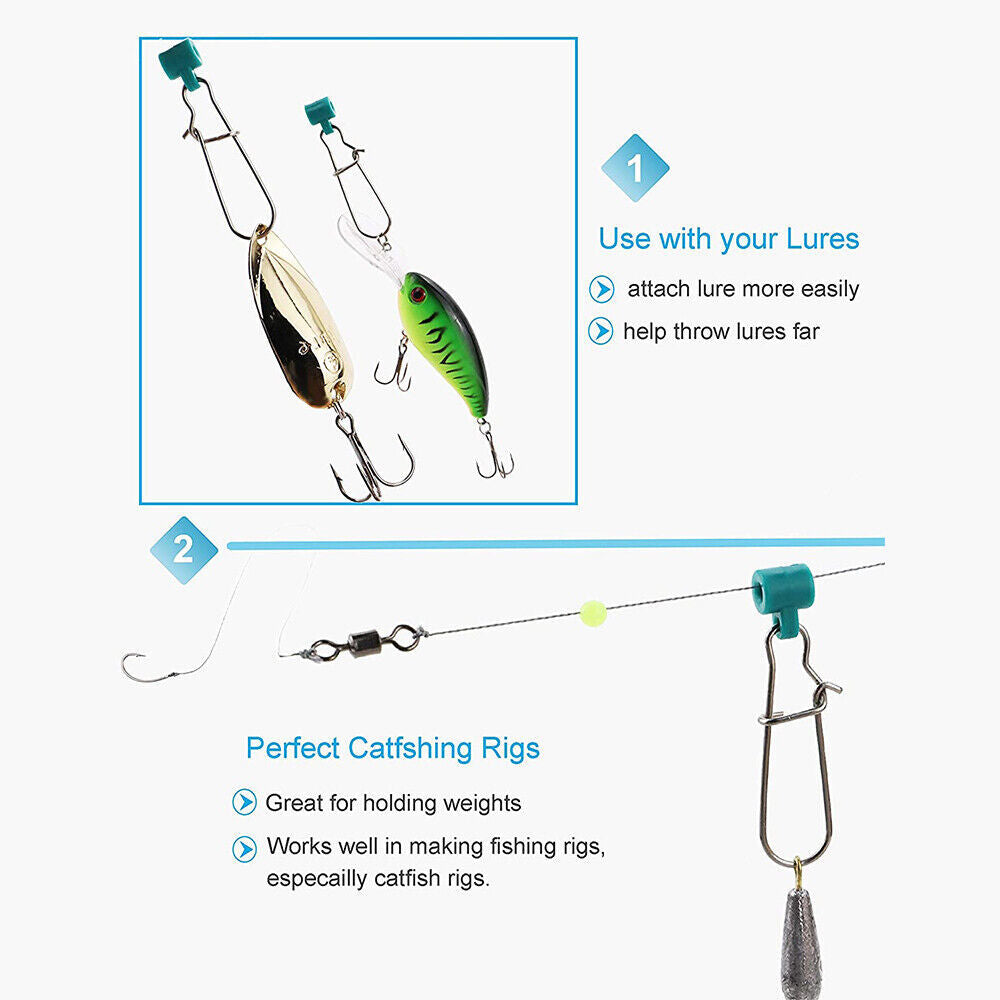 Heavy Duty Stainless Steel Fishing Sinker Slider for Braided Line - 200PCS
