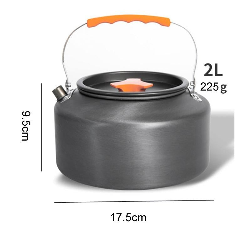 Portable Aluminum Camping Kettle 0.8L-2.5L for Hiking, Picnic & Travel