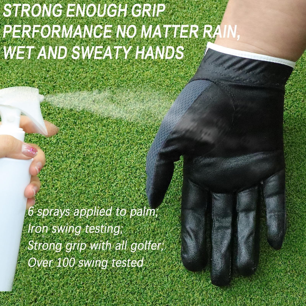 Men's All Weather Golf Gloves 3-Pack - Grip, Breathable, Quick-Dry