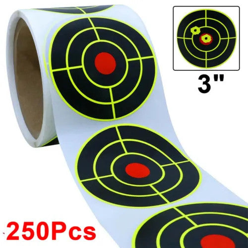 250Pcs 3-Inch Self-Adhesive Shooting Targets for Practice and Training
