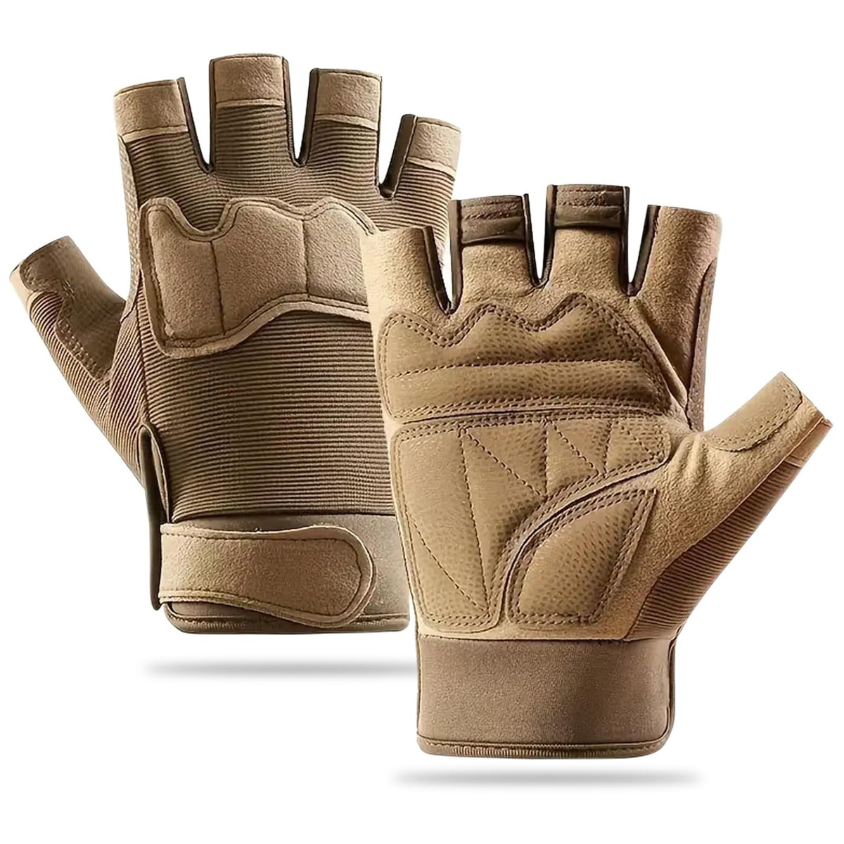 Tactical Half Finger Gloves with Anti-Slip Grip for Outdoor & Sports