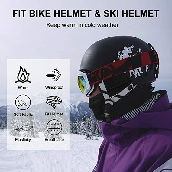 Winter Full Face Mask Balaclava for Ski Cycling & Outdoor Sports - Fleece Windproof
