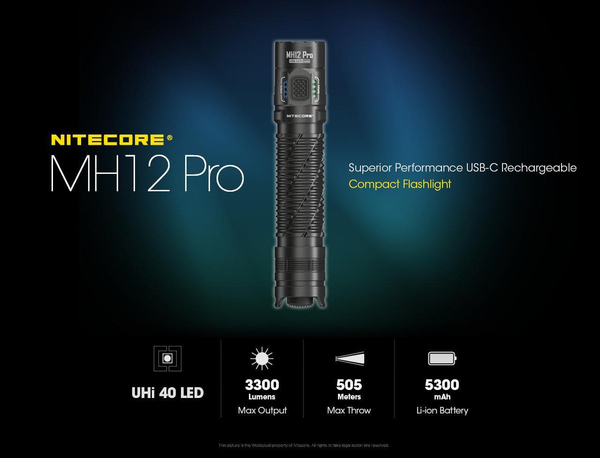 Rechargeable LED Flashlight 3200 Lumens 505m Tactical Outdoors