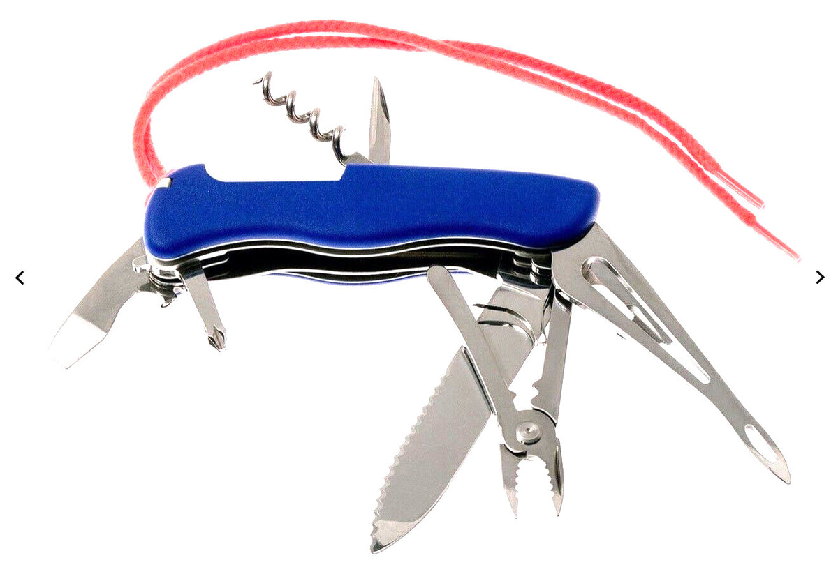Victorinox Swiss Army Knife Skipper Lockblade Blue 18 Functions Locking Multi-Tool