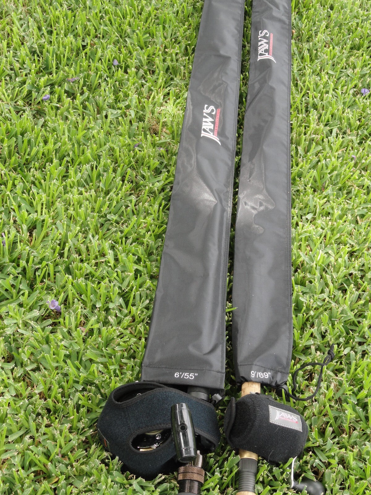Pair 8' Waterproof Fishing Rod Covers with Quarter-Cut Design for Saltwater & Travel
