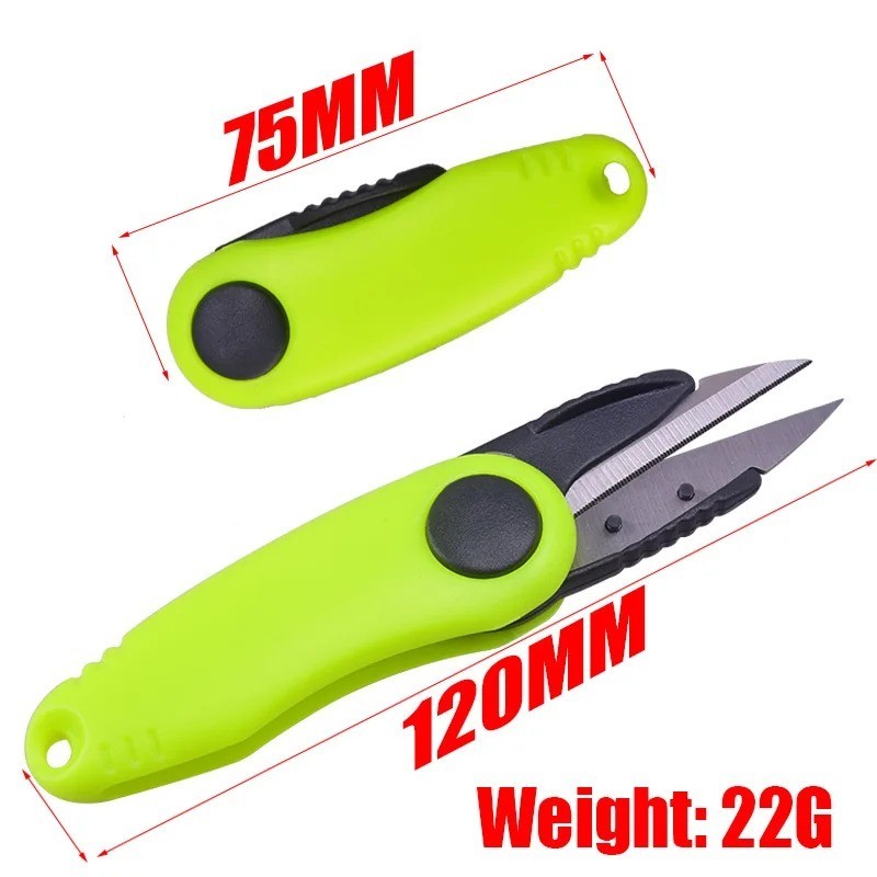 Fishing Knot Tool Kit with Shrimp-Shaped Stainless Steel Line Cutter and Scissors