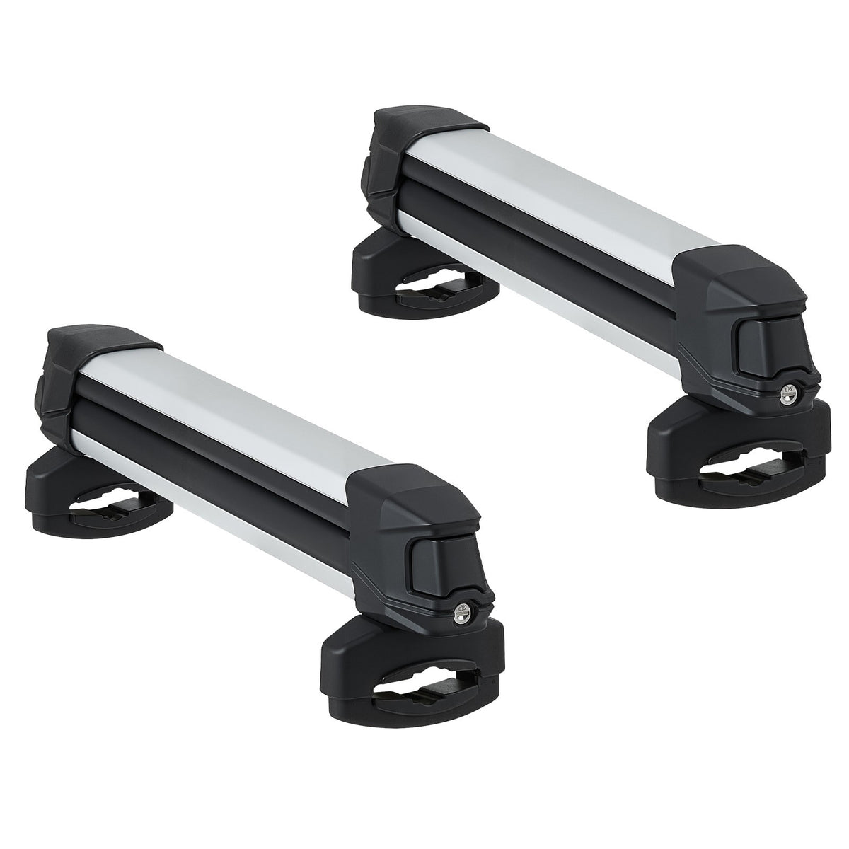 Ski & Snowboard Roof Rack for 4 Skis or 2 Snowboards - Durable Aluminum