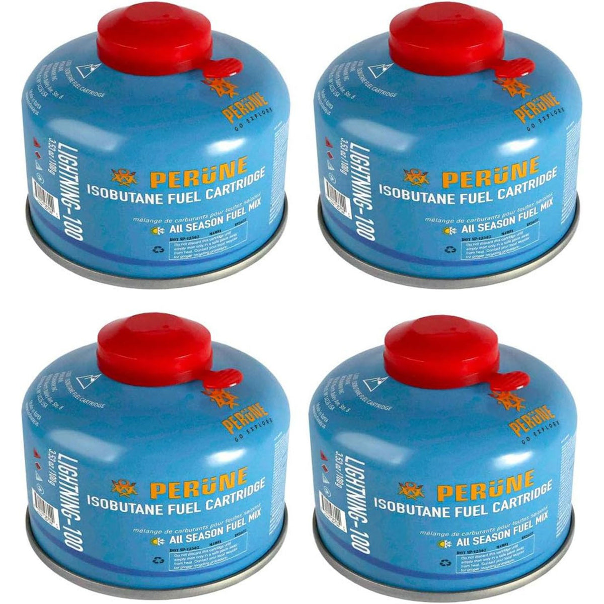 Portable Camping Isobutane Gas Canister 100g-230g All-Season Fuel for Stoves