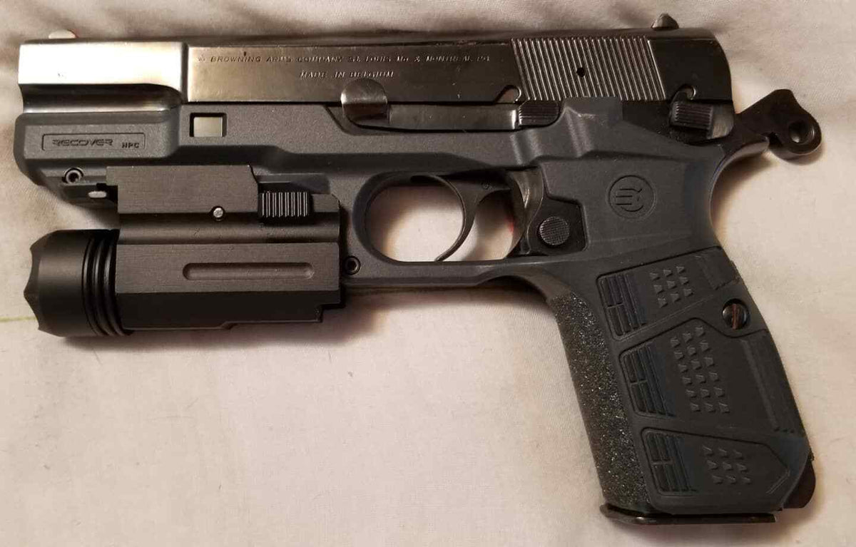 Grip and Rail System for Browning FN Hi Power HPC Black