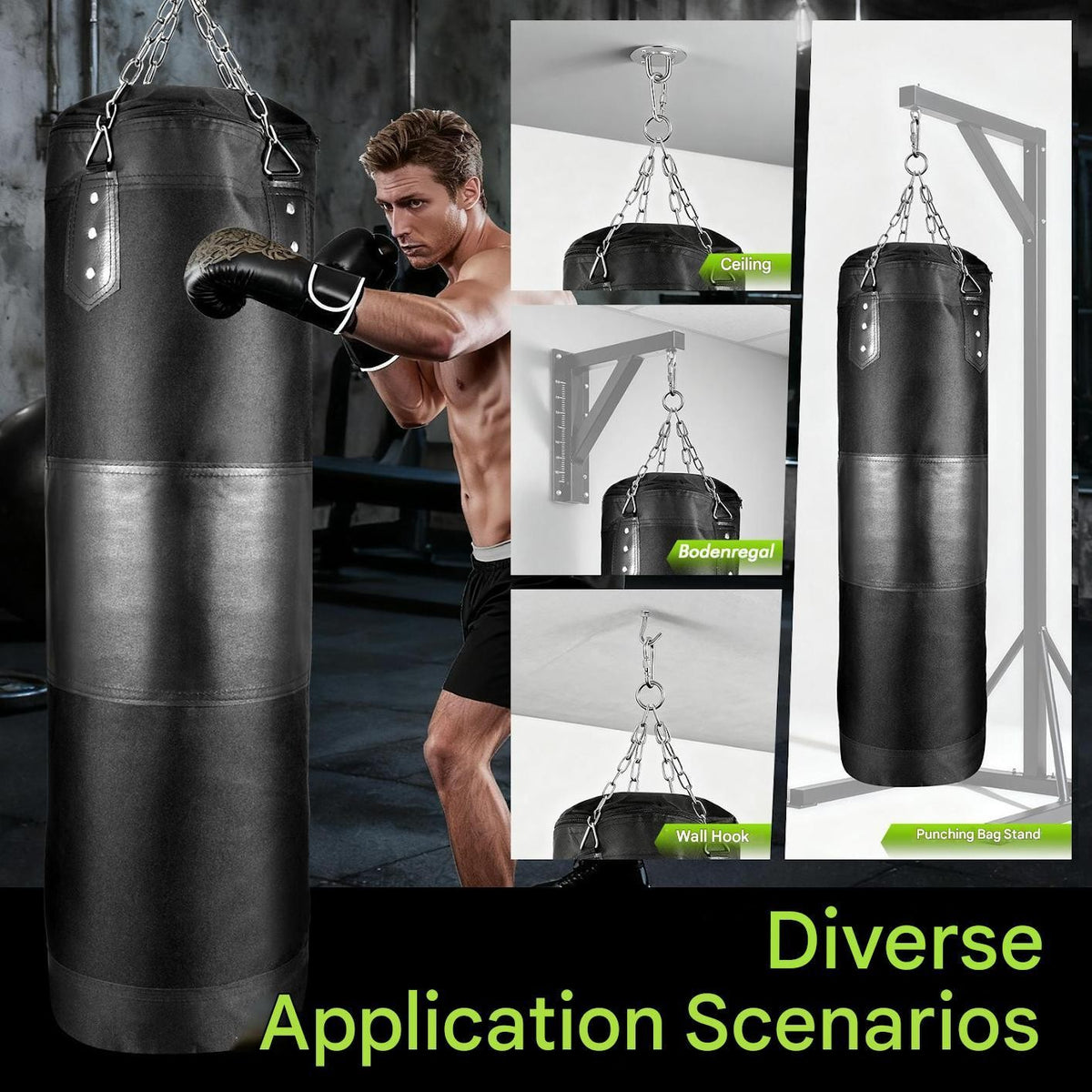 Unfilled Boxing Punching Bag for Adults - Full Training Gym Equipment