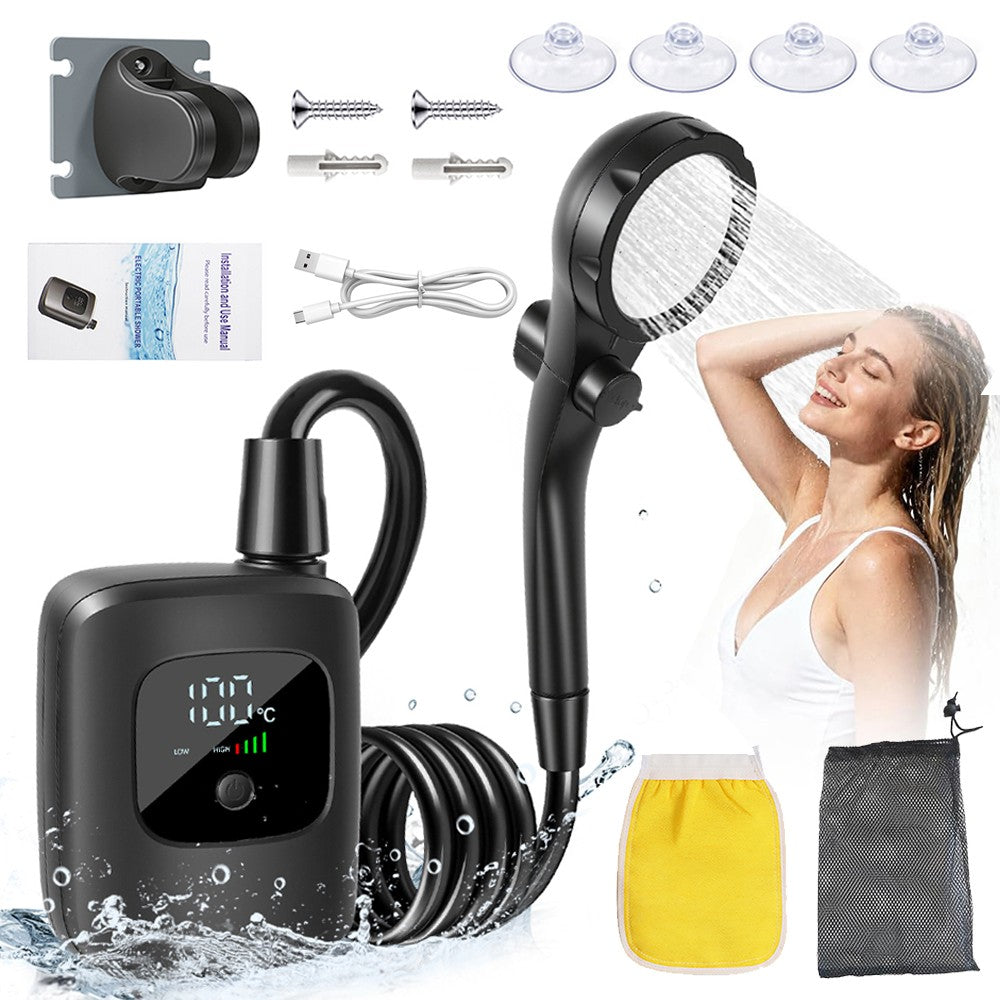 Rechargeable Portable Camping Shower Pump with Adjustable Water Flow