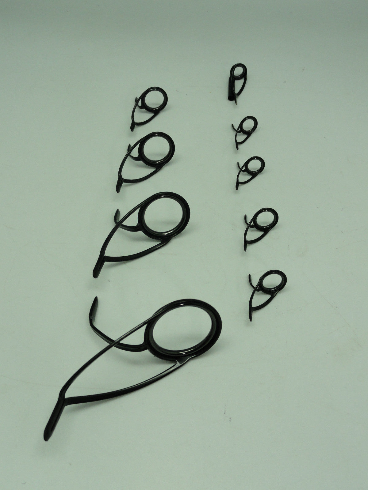 Saltwater Spinning Rod Guide Set with SIC Rings - #10~30, 8 pcs, Tangle-Free, Heavy Duty