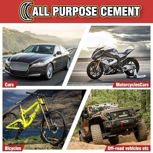 Heavy Duty Tire Repair Cement Glue 8.5Oz for Car Motorcycle Bicycle