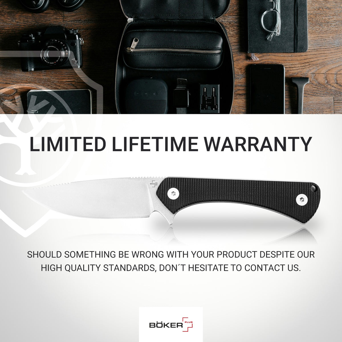 Fixed Blade Hunting Knife with 14C28N Steel and G10 Handle - Outdoor EDC
