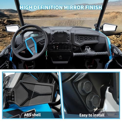 Adjustable Folding Rearview Side Mirrors for Polaris RZR XP 1000