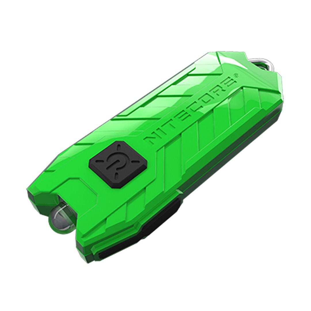 USB Rechargeable Keychain Flashlight 55 Lumen Compact EDC Light - Green