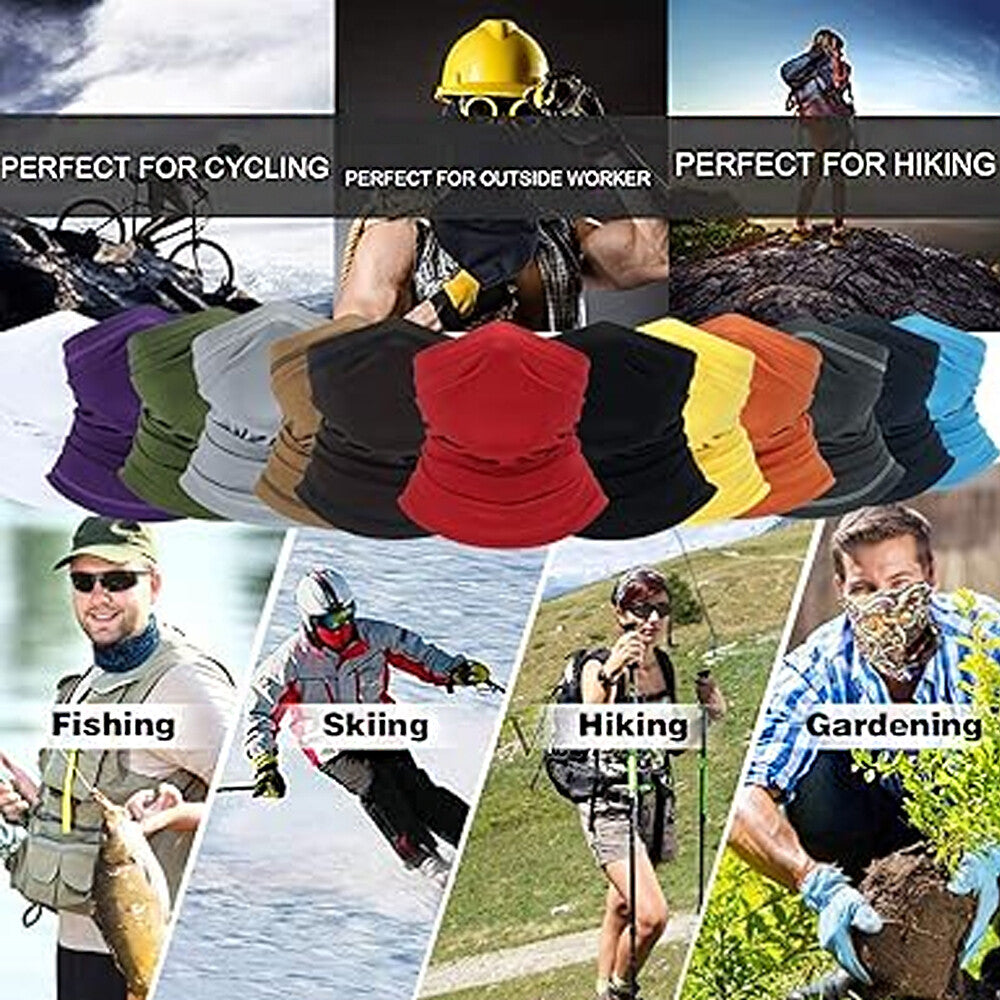 UV Sun Protection Face Mask Neck Gaiter - Breathable, Lightweight for Men Women