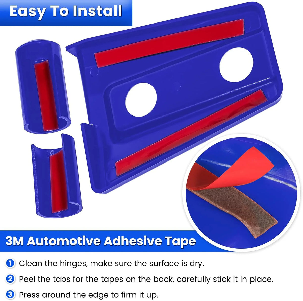 Exterior Door Hinge Cover Trim for Jeep Wrangler JK JKU Rubicon & Sahara