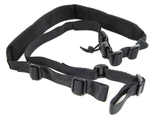 Padded Rifle Sling Wide 2 Point Tactical Gun Strap Black Comfortable