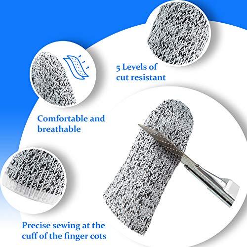 40 Pack Cut Resistant Finger Cots Finger Protectors Sleeves for Kitchen and Garden