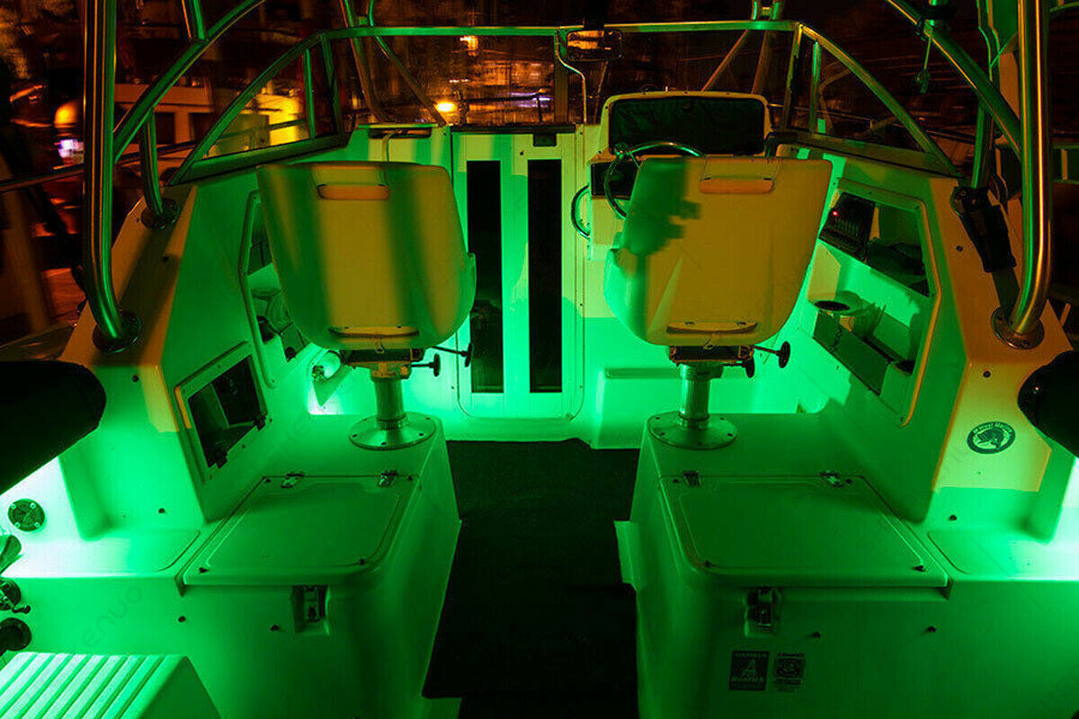 Bright Underwater Fishing Light 15000 Lumens Green LED for Boat Night Fishing