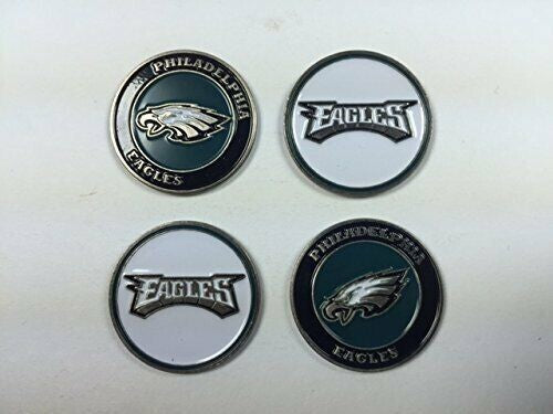 Philadelphia Eagles Golf Ball Markers 4-Pack | Team Logo & Colors