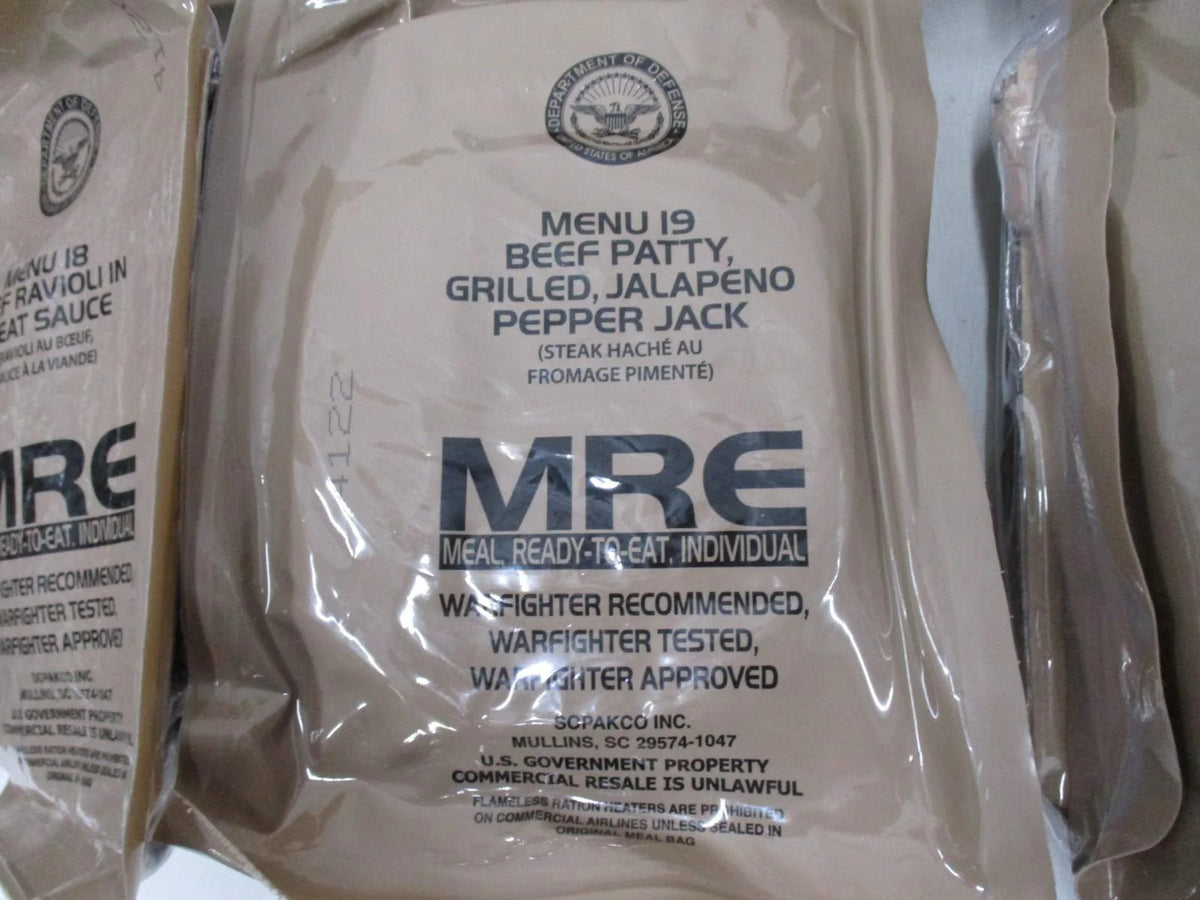 Genuine US Military MRE Meal - Ready-to-Eat, Shelf-Stable, Multiple Flavors