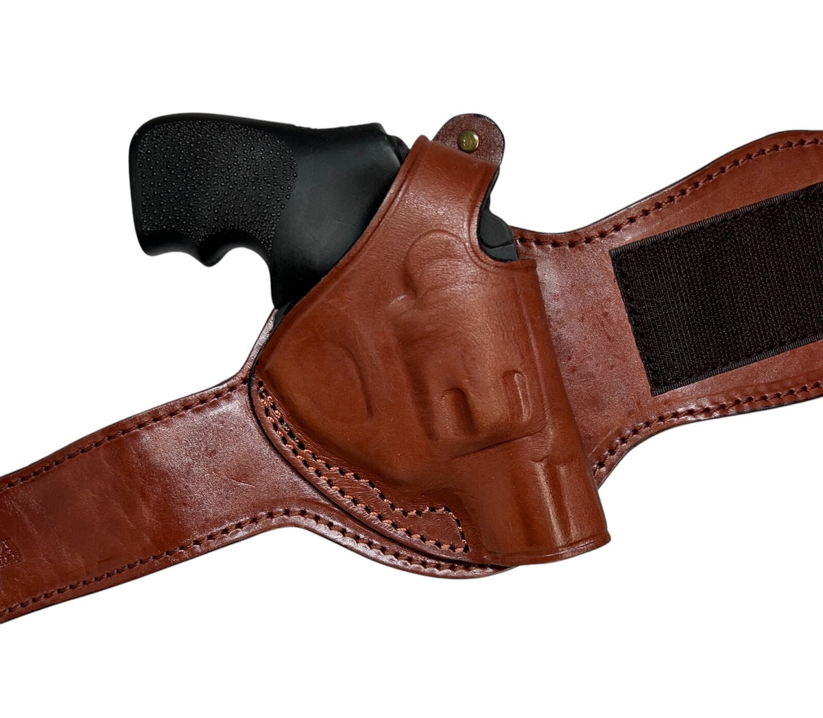 Right Hand Leather Ankle Holster for Revolvers – Concealed Carry, Adjustable Fit