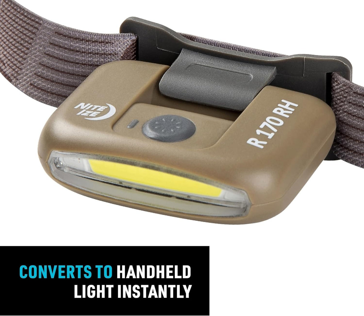 Rechargeable Headlamp 170 Lumens with 4 Modes and Water-Resistant Handheld Conversion
