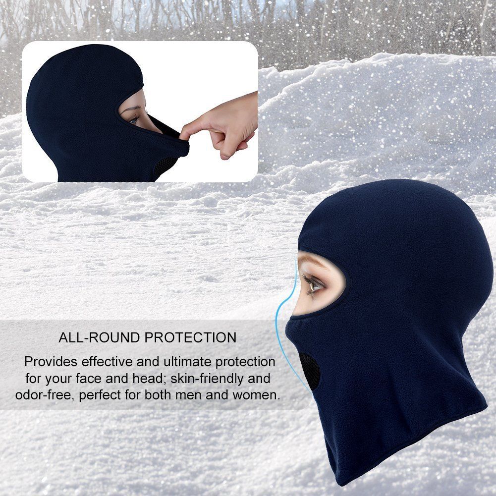 Unisex Thermal Ski Mask Fleece Full Face Cover for Winter Outdoor Sports