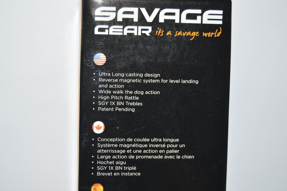 Savage Gear RevMag Walker Topwater Lure - Rattle, 4.75 Inches, Yellow Belly