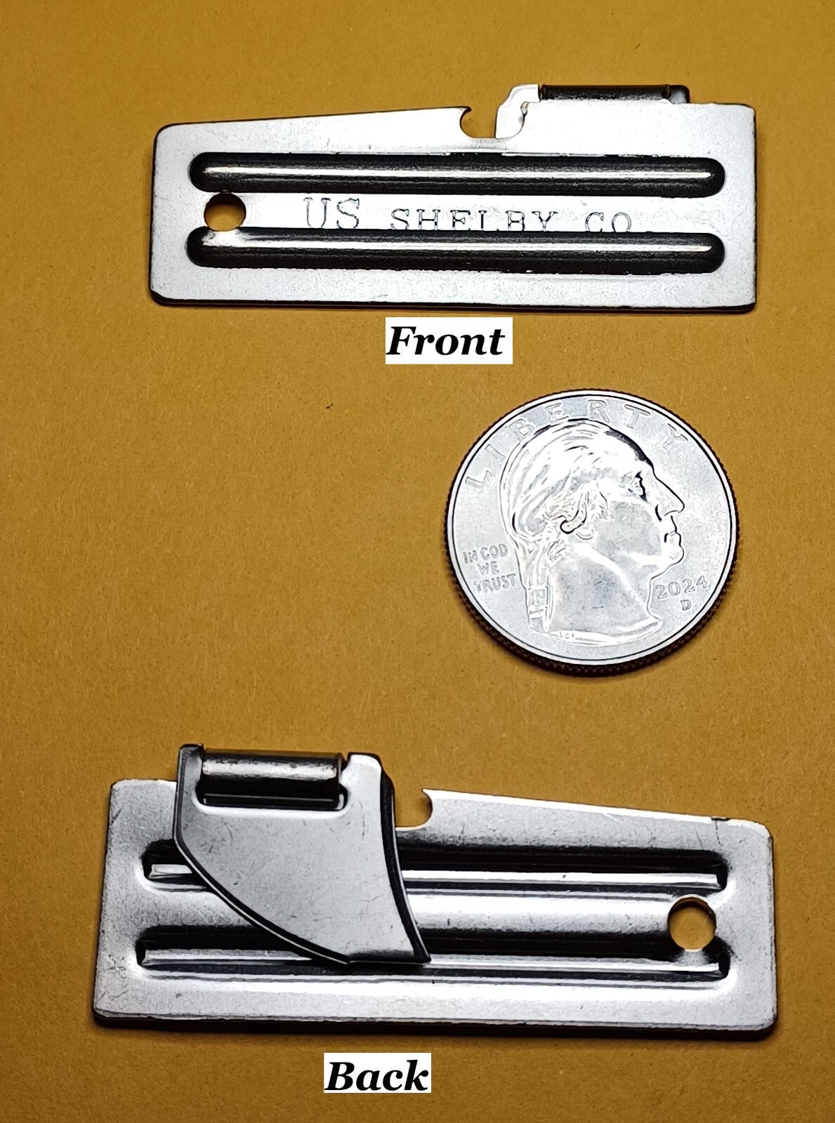 Military Can Opener Emergency Survival Tool with 4.5-Inch Chain